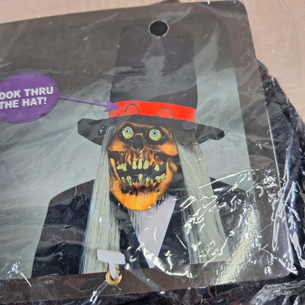 2006 Mario Chiodo Studios Halloween Mask Skull Skeleton ( Top HAT Skull) ( NEW )